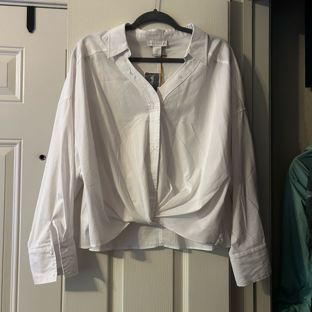 House of Harlow 1960 White Button-Down Shirt
